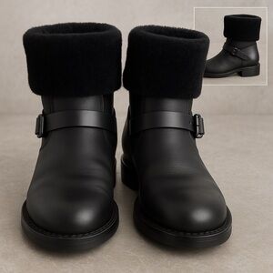 rag & bone Black Shearling Ankle Boots
